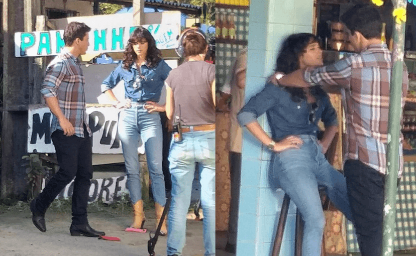 Ricky Tavares e Bruna Marquezine durante os intervalos das gravações (Foto: Reprodução) Ricky Tavares e Bruna Marquezine durante os intervalos das gravações (Foto: Reprodução)