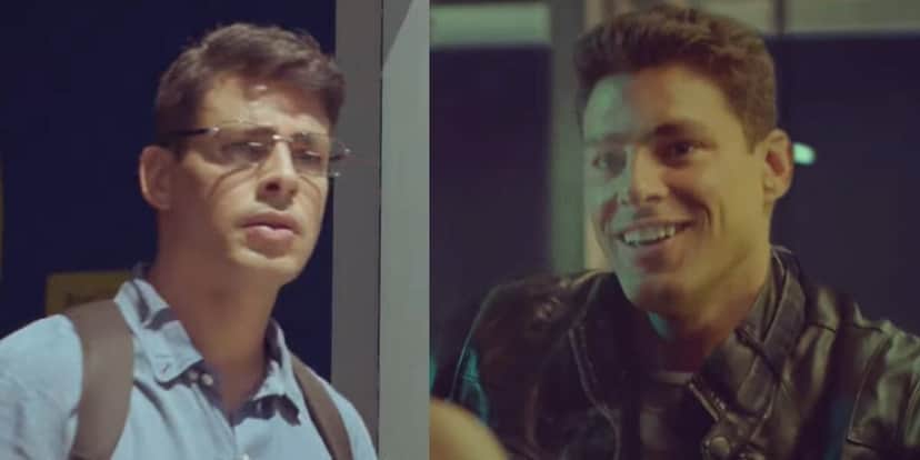 Em Um Lugar ao Sol, Cauã Reymond vive os irmãos gêmeos Christian e Renato - Foto: Reprodução Em Um Lugar ao Sol, Cauã Reymond vive os irmãos gêmeos Christian e Renato - Foto: Reprodução