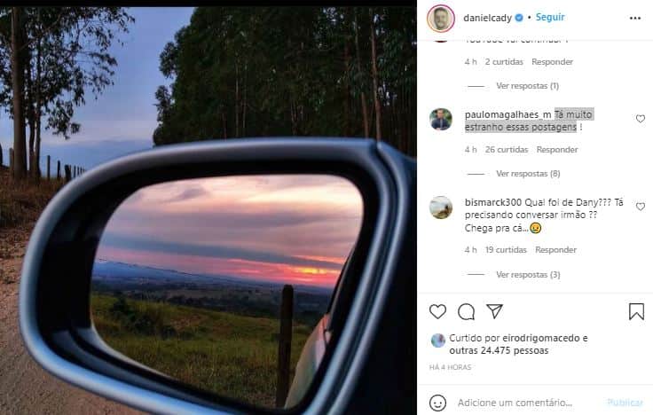 Daniel Cady fez postagem enigmática após rumores de separação com Ivete Sangalo (Foto: Reprodução/Instagram) Daniel Cady fez postagem enigmática após rumores de separação com Ivete Sangalo (Foto: Reprodução/Instagram)
