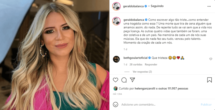 Geraldo Luís surpreendeu ao fazer uma declaraçaõ sobre a morte de Marília Mendonça (Foto: Reprodução) Geraldo Luís surpreendeu ao fazer uma declaraçaõ sobre a morte de Marília Mendonça (Foto: Reprodução)