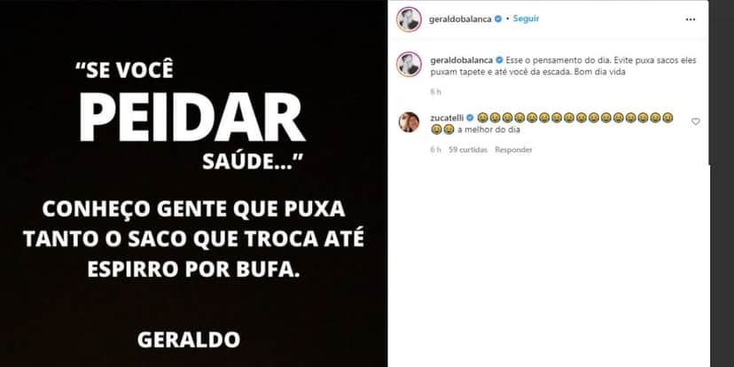 "Eles puxam tapete", Geraldo Luís surge fora da Record, explode em indiretas e Zucatelli é envolvido: "Evite" "Eles puxam tapete", Geraldo Luís surge fora da Record, explode em indiretas e Zucatelli é envolvido: "Evite"