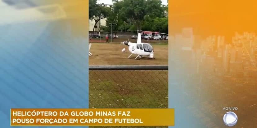 Helicóptero da Globo é obrigado a fazer pouso forçado, parte do veículo é perdido e autoridades confirmam: "Pane" Helicóptero da Globo é obrigado a fazer pouso forçado, parte do veículo é perdido e autoridades confirmam: "Pane"
