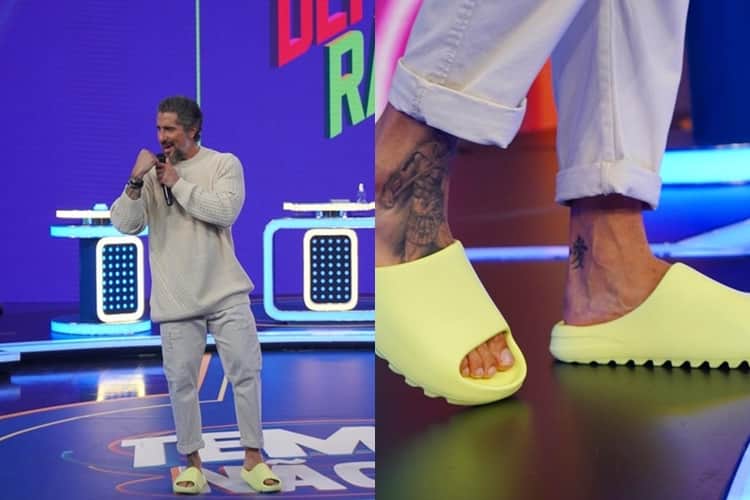 Marcos Mion de chinelo no Caldeirão da Globo (Foto: Reprodução) Marcos Mion de chinelo no Caldeirão da Globo (Foto: Reprodução)