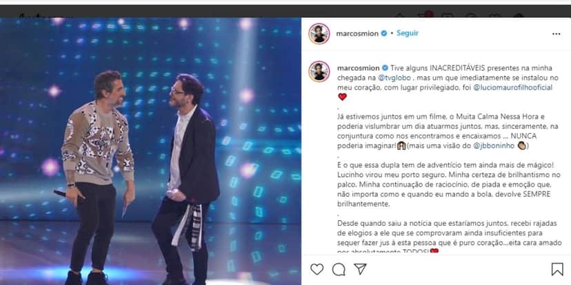"Meu", Marcos Mion expõe relação com famoso da Globo, escancara sentimentos e confirma: "Estamos conectados" "Meu", Marcos Mion expõe relação com famoso da Globo, escancara sentimentos e confirma: "Estamos conectados"