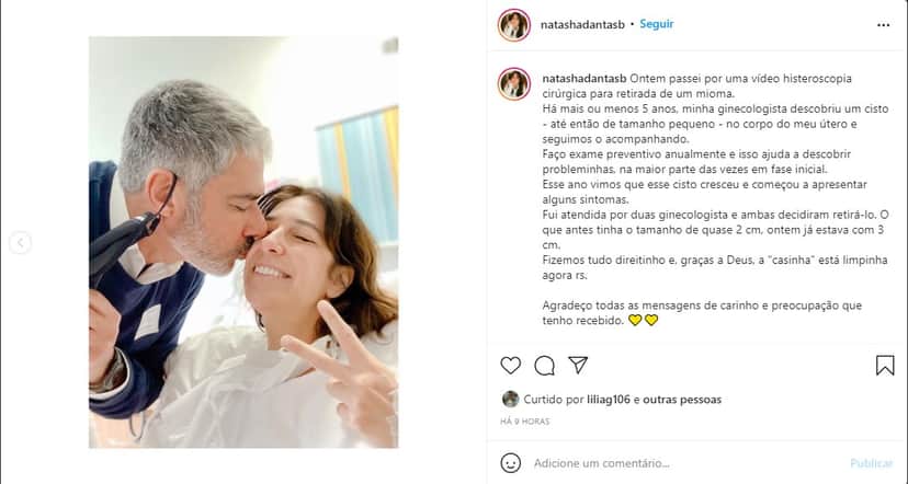 Natasha Dantas, Mulher de William Bonner, enfrenta cirurgia delicada - Foto: Reprodução Natasha Dantas, Mulher de William Bonner, enfrenta cirurgia delicada - Foto: Reprodução