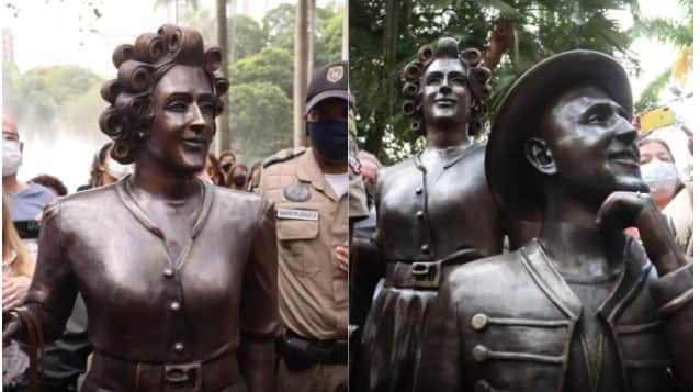 Estátuas de Hermínia e Paulo Gustavo - Foto: AgNews Estátuas de Hermínia e Paulo Gustavo - Foto: AgNews