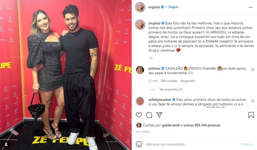 Poliana Rocha deixou recado para Virgínia e Zé Felipe (Foto: Reprodução/ Instagram) Poliana Rocha deixou recado para Virgínia e Zé Felipe (Foto: Reprodução/ Instagram)