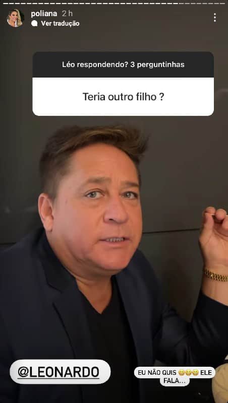 Leonardo falou sobre ter outro filho (Foto: Reprodução) Leonardo falou sobre ter outro filho (Foto: Reprodução)