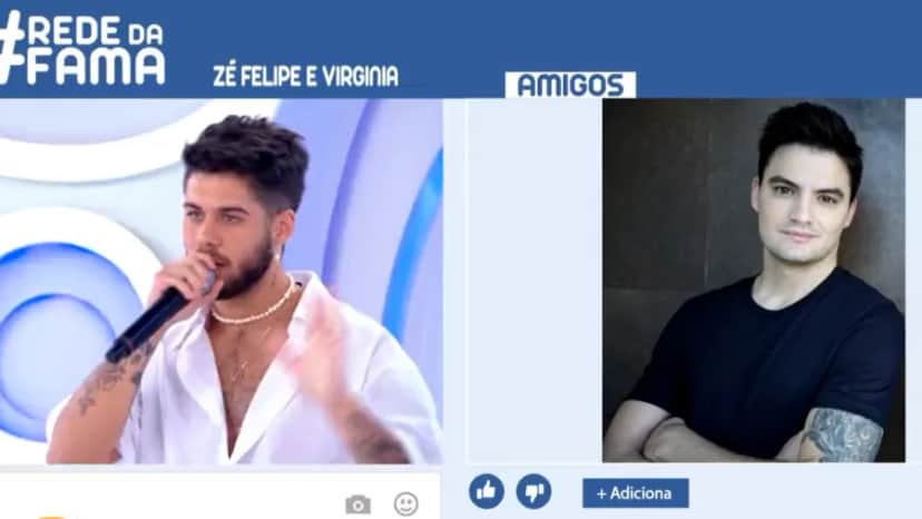 Zé Felipe preferiu esnobar Felipe Neto (Foto: Reprodução) Zé Felipe preferiu esnobar Felipe Neto (Foto: Reprodução)