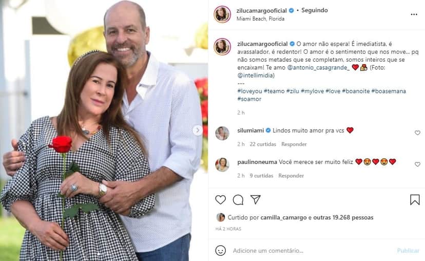 Zilu Godói decidiu se declarar para Antonio Casagrande (Foto: Reprodução) Zilu Godói decidiu se declarar para Antonio Casagrande (Foto: Reprodução)