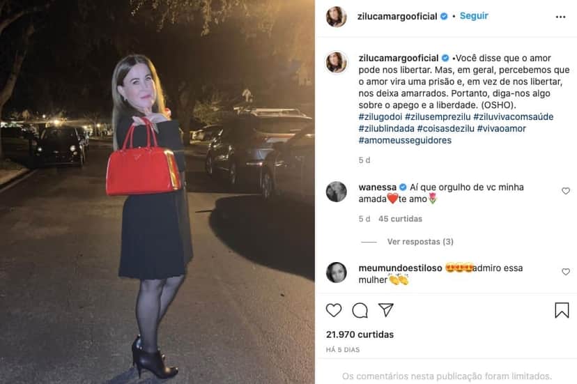 Zilu filosofa sobre amor nas redes sociais - Reprodução Zilu filosofa sobre amor nas redes sociais - Reprodução