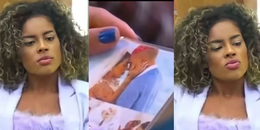 Sthe Matos faz cara de nojo ao ver Dynho e Mirella juntos na Fazenda 13 (Reprodução) Sthe Matos faz cara de nojo ao ver Dynho e Mirella juntos na Fazenda 13 (Reprodução)