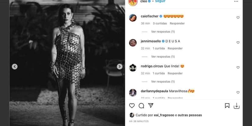 Cleo mostra demais em clique ousado (Reprodução) 