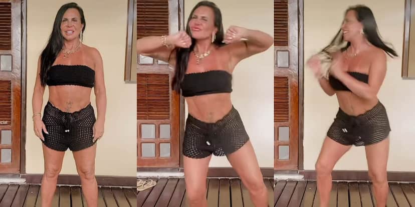 Gretchen rouba a cena ao mostrar corpo sarado em vídeo de dança (Foto: Reprodução) Gretchen rouba a cena ao mostrar corpo sarado em vídeo de dança (Foto: Reprodução)