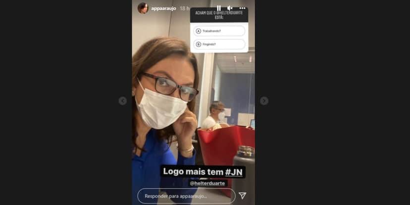Ana Paula Araújo expõe o que substituto de Bonner faz nos bastidores do JN e debocha: "Fingindo" Ana Paula Araújo expõe o que substituto de Bonner faz nos bastidores do JN e debocha: "Fingindo"
