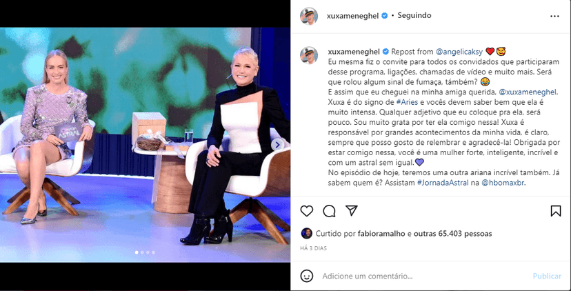 Angélica e Xuxa (Foto: Reprodução) Angélica e Xuxa (Foto: Reprodução)