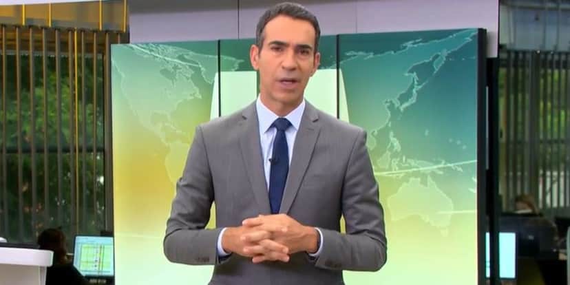 César Tralli alavanca audiência da Globo no Jornal Hoje (Foto: Reprodução/TV Globo) César Tralli alavanca audiência da Globo no Jornal Hoje (Foto: Reprodução/TV Globo)