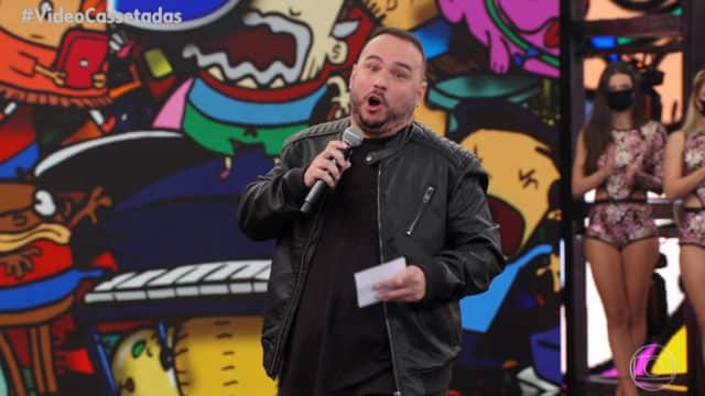 Ed Gama no palco do Domingão do Faustão Ed Gama no palco do Domingão do Faustão