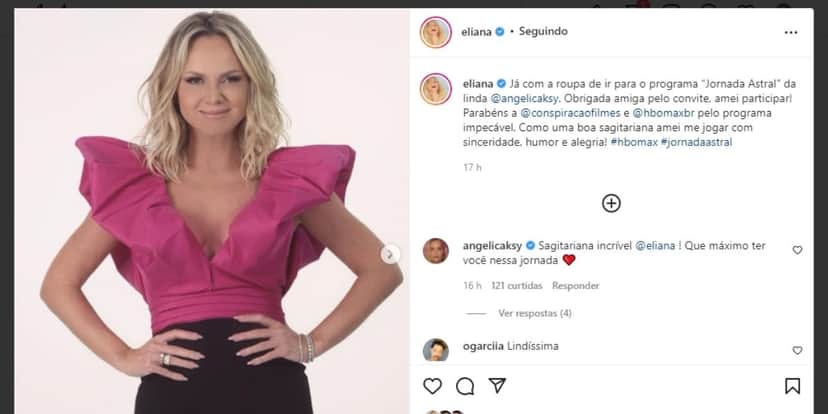"Sinceridade", Eliana, após ter desfecho no SBT, anuncia ida à programa em rival e assume: "Me jogar" "Sinceridade", Eliana, após ter desfecho no SBT, anuncia ida à programa em rival e assume: "Me jogar"