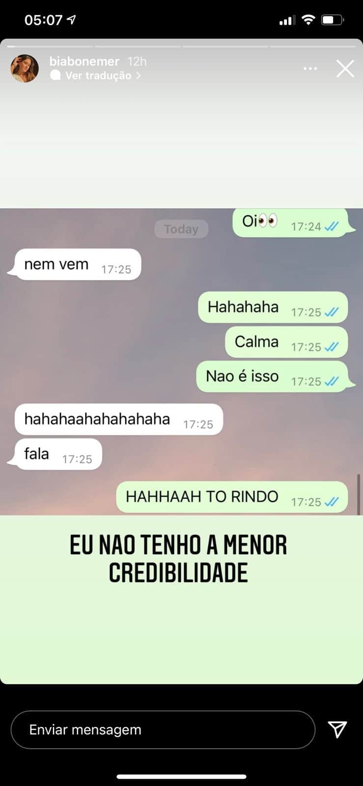 Filha de William Bonner, após desmascarar pai, vaza conversa com lado oculto: "Não tenho a menor credibilidade" Filha de William Bonner, após desmascarar pai, vaza conversa com lado oculto: "Não tenho a menor credibilidade"