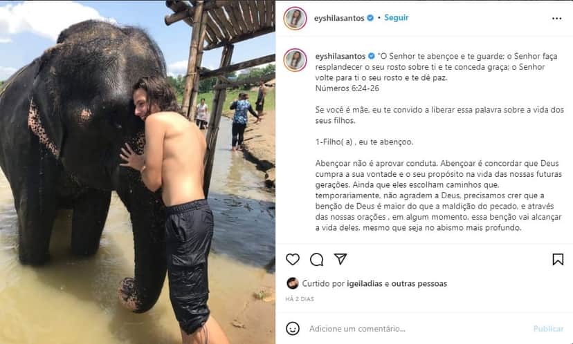Cantora Eyshila faz desabafo após filho entrar para o OnlyFans - Foto: Reprodução Cantora Eyshila faz desabafo após filho entrar para o OnlyFans - Foto: Reprodução