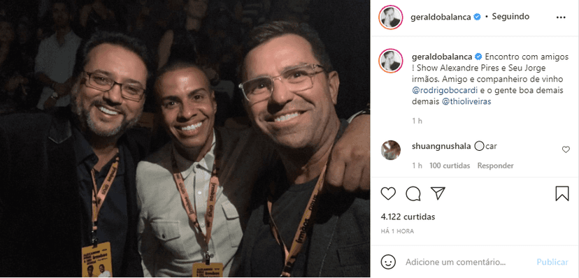 Geraldo Luís, Thiago Oliveira e Rodrigo Bocardi (Foto: Reprodução) Geraldo Luís, Thiago Oliveira e Rodrigo Bocardi (Foto: Reprodução)