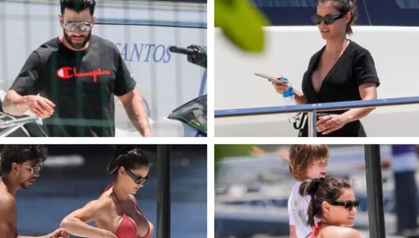 Gusttavo Lima e Andressa Suita são flagrados em iate (Foto: Reprodução/ Montagem) Gusttavo Lima e Andressa Suita são flagrados em iate (Foto: Reprodução/ Montagem)