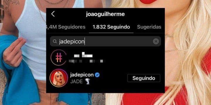 João Guilherme decidiu seguir Jade Picon novamente João Guilherme decidiu seguir Jade Picon novamente
