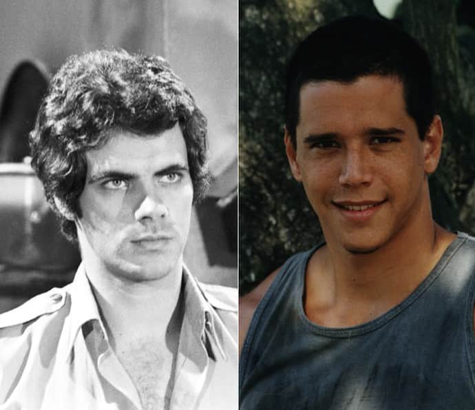 Mário Gomes e Márcio Garcia interpretaram Luiz em "Anjo Mau" (Foto: Reprodução/TV Globo) Mário Gomes e Márcio Garcia interpretaram Luiz em "Anjo Mau" (Foto: Reprodução/TV Globo)