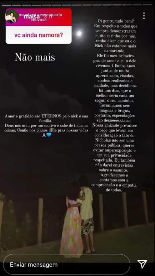 Maisa anuncia fim do namoro de 4 anos - Foto: Reprodução Maisa anuncia fim do namoro de 4 anos - Foto: Reprodução
