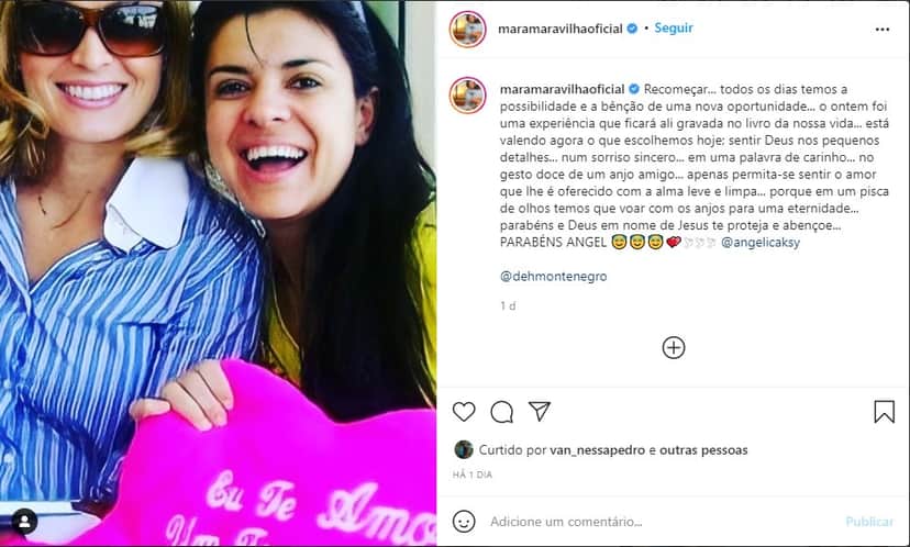 Mara Maravilha se declara a Eliana em textão - Foto: Reprodução Mara Maravilha se declara a Eliana em textão - Foto: Reprodução