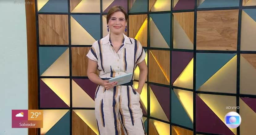 Michelle Loreto apresenta o quadro "Bem Estar" no "Encontro Com Fátima Bernardes" (Foto: Reprodução/TV Globo) Michelle Loreto apresenta o quadro "Bem Estar" no "Encontro Com Fátima Bernardes" (Foto: Reprodução/TV Globo)