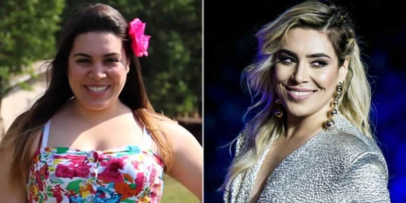 Naiara Azevedo antes e depois de emagrecer drasticamente - Foto: Reprodução Naiara Azevedo antes e depois de emagrecer drasticamente - Foto: Reprodução