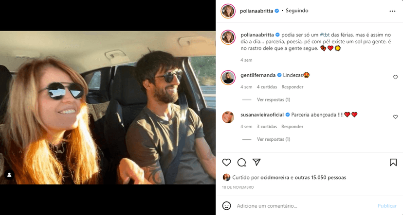 Poliana Abritta mostra com quem é casada (Foto: Reprodução) Poliana Abritta mostra com quem é casada (Foto: Reprodução)