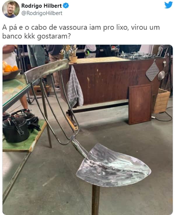 A invenção de Rodrigo Hilbert (Foto: Reprodução/ Twitter) A invenção de Rodrigo Hilbert (Foto: Reprodução/ Twitter)