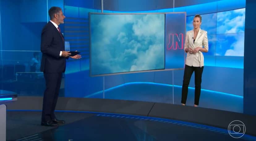 William Bonner e Anne Lottermann (Foto: Reprodução/TV Globo) William Bonner e Anne Lottermann (Foto: Reprodução/TV Globo)