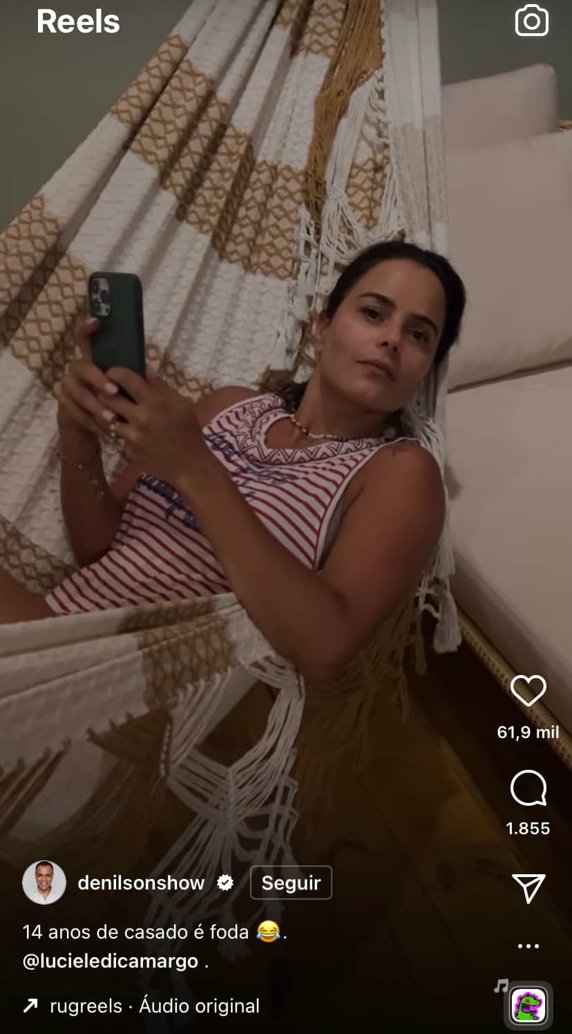 “Orar pra Deus queimar”, Denílson expõe desfecho de união com Luciele e confirma: “14 anos de casado é fod@“ “Orar pra Deus queimar”, Denílson expõe desfecho de união com Luciele e confirma: “14 anos de casado é fod@“