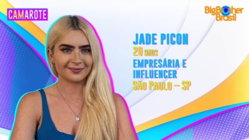 Jade Picon na chamada do BBB22 (Foto: Reprodução / Internet) Jade Picon na chamada do BBB22 (Foto: Reprodução / Internet)