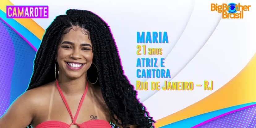Maria faz parte do camarote do "BBB22" (Foto: Divulgação/TV Globo) Maria faz parte do camarote do "BBB22" (Foto: Divulgação/TV Globo)