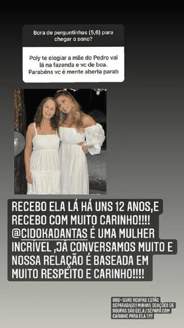 Publicação de Poliana Rocha nos Stories (Foto: Reprodução/ Instagram) Publicação de Poliana Rocha nos Stories (Foto: Reprodução/ Instagram)