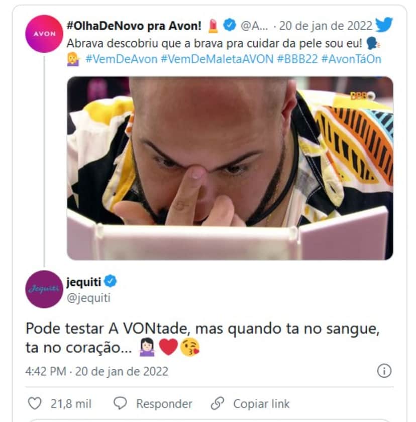 Jequiti respondeu a provocação da Avon (Foto: Reprodução / Internet) Jequiti respondeu a provocação da Avon (Foto: Reprodução / Internet)