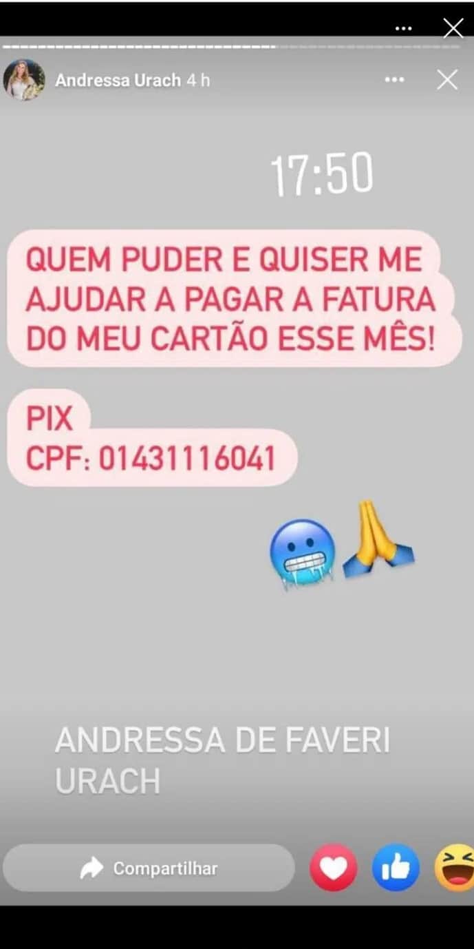 Andressa Urach pediu ajuda (Foto: Reprodução) Andressa Urach pediu ajuda (Foto: Reprodução)