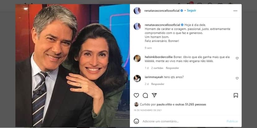 Renata Vasconcellos beija loira, declara sentimentos e assume: "Minha princesa" Renata Vasconcellos beija loira, declara sentimentos e assume: "Minha princesa"