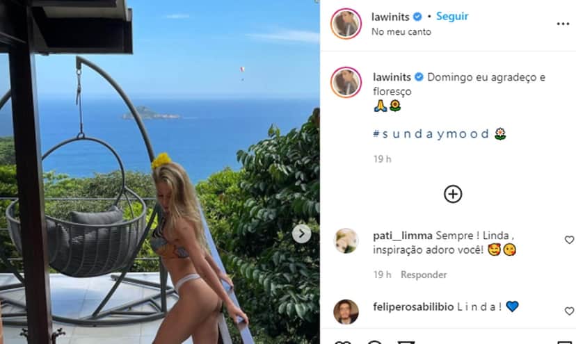 Publicação do corpão de Danielle Winits em sua rede social (Reprodução/ Instagram) Publicação do corpão de Danielle Winits em sua rede social (Reprodução/ Instagram)