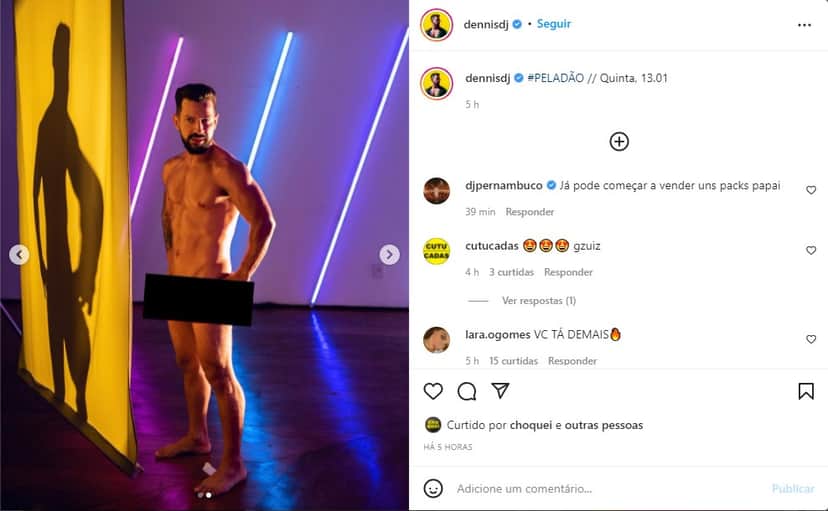 Dennis DJ surge nu em foto nas redes sociais - Foto: Reprodução