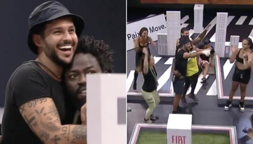 Douglas e Rodrigo venceram a Super Prova do Anjo e Líder do BBB22 (Foto: Reprodução / Globoplay) Douglas e Rodrigo venceram a Super Prova do Anjo e Líder do BBB22 (Foto: Reprodução / Globoplay)