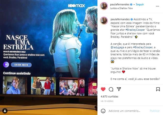 Post de Paula Fernandes sobre a música que gravou com Luan Santana (Foto: Reprodução/Instagram) Post de Paula Fernandes sobre a música que gravou com Luan Santana (Foto: Reprodução/Instagram)