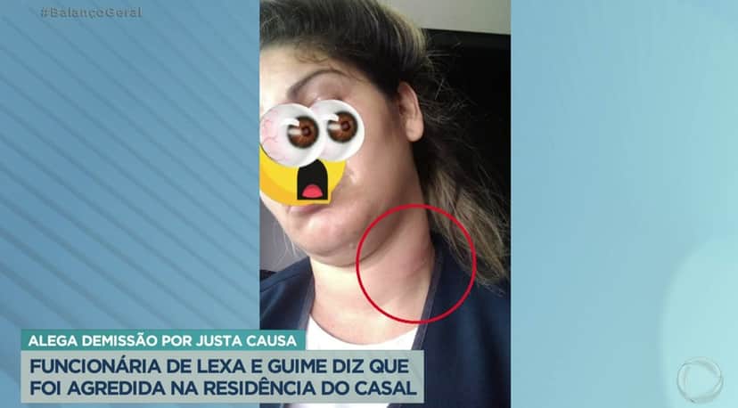 Doméstica de Lexa expõe agressão sofrida na Mansão (Reprodução/Record TV) Doméstica de Lexa expõe agressão sofrida na Mansão (Reprodução/Record TV)