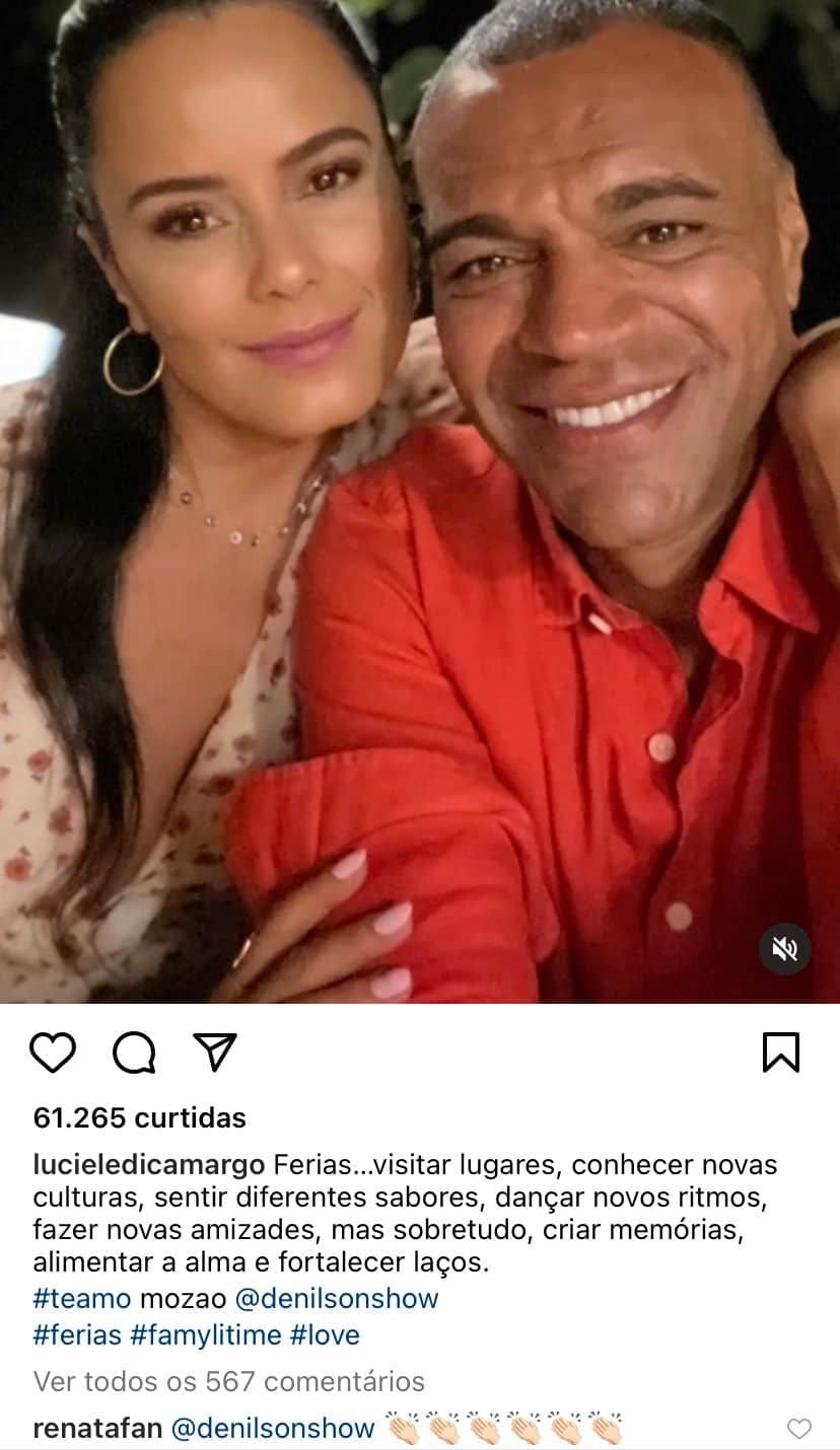 "Juntos", Denílson expõe relação com Renata Fan em textão e assume: "Estar com a melhor é um privilégio" "Juntos", Denílson expõe relação com Renata Fan em textão e assume: "Estar com a melhor é um privilégio"