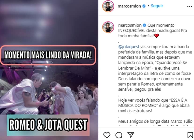 Filho de Marcos Mion interagindo com a banda Jota Quest; O vídeo pode ser conferido na íntegra no Instagram de Mion (Foto: Reprodução/ Instagram) Filho de Marcos Mion interagindo com a banda Jota Quest; O vídeo pode ser conferido na íntegra no Instagram de Mion (Foto: Reprodução/ Instagram)